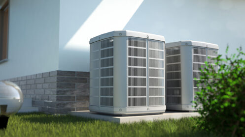 Air conditioning units outside a Shawnee home